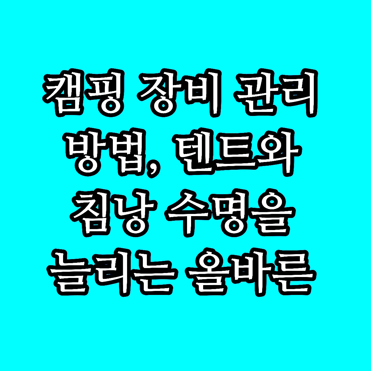 캠핑 장비 관리 방법, 텐트와 침낭 수명을 늘리는 올바른 세척 및 보관 팁 썸네일